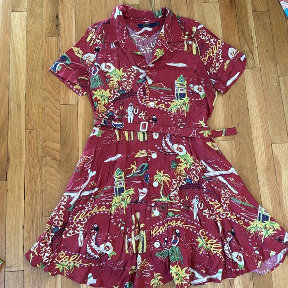 Polo Ralph Lauren Mid-Length Hawaiian Print Dress - Picture 2 of 10